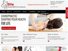 Tablet Screenshot of grandeprairiechiropractor.com